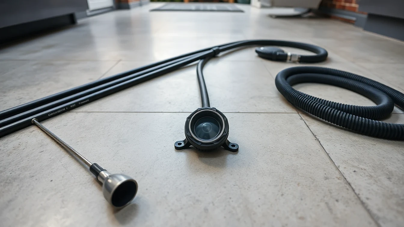Drain rods, CCTV camera and jetting equipment